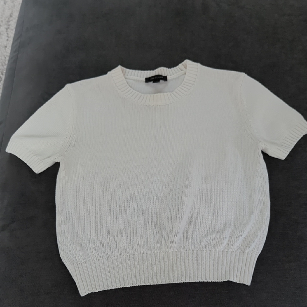 Ann Taylor Cream Knit Sweater